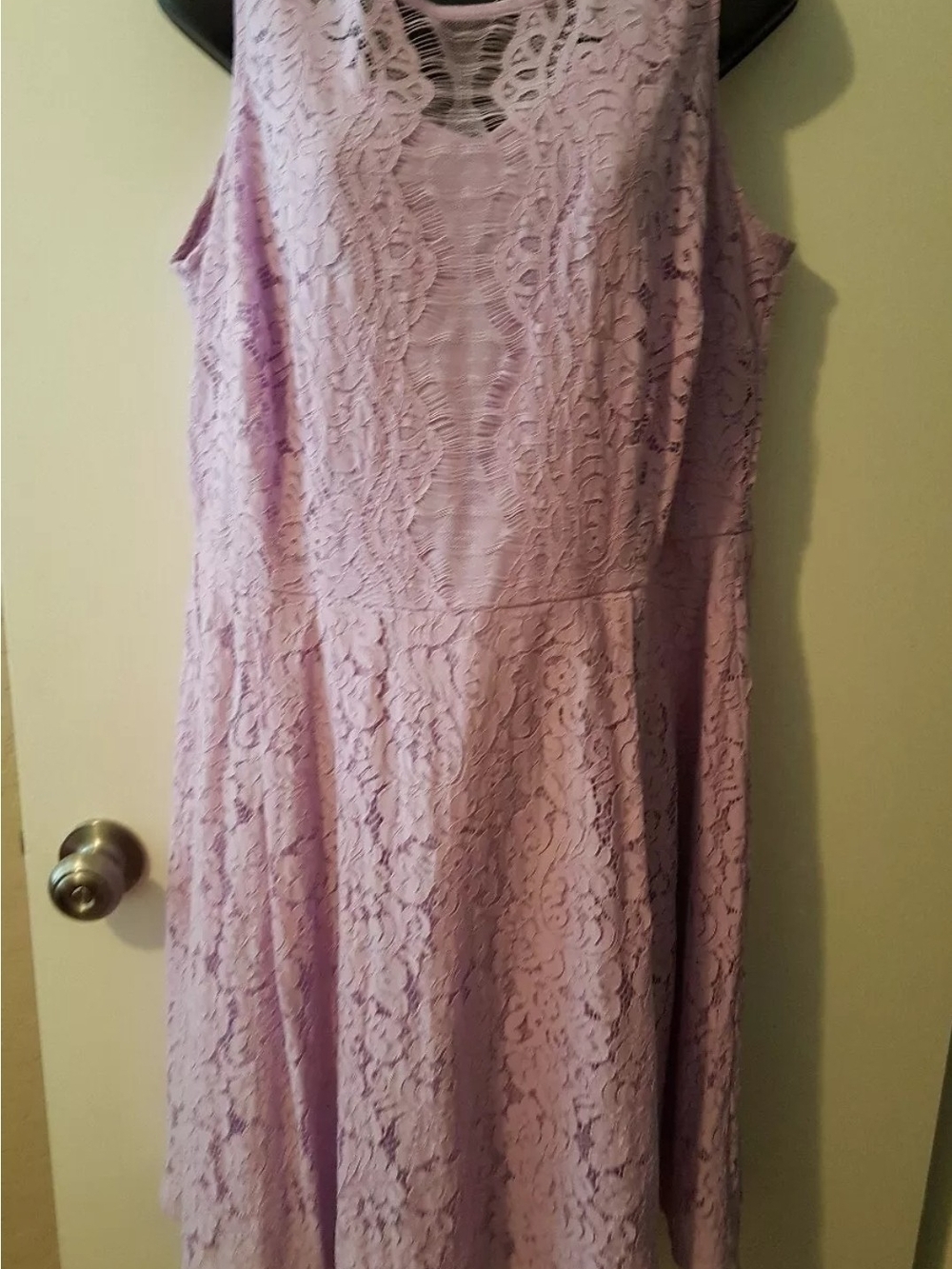 Lane Bryant Lavender Lace Sleeveless Fit & Flare Dress